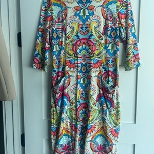 Liz Claiborne Multicolor Floral Midi Dress